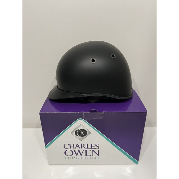 Charles Owen JR8 LTD Riding Helmet -Size 7- (57CM)- Black Painted, NEW - Picture 6 of 10